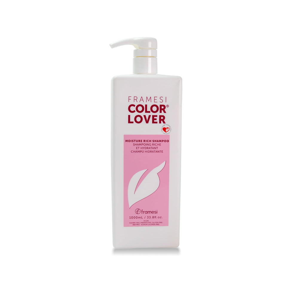 Framesi color lover front bottle showing label and benefit for vibrant hair