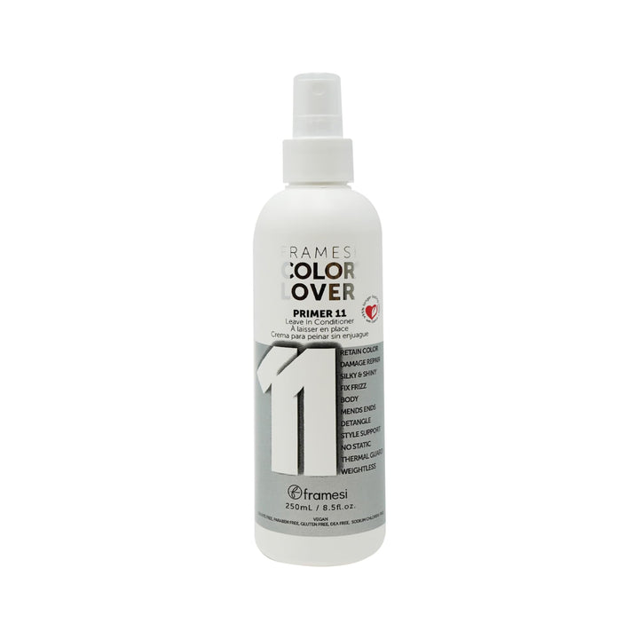 Framesi bottle front view showing label and size with clear color-protection benefit