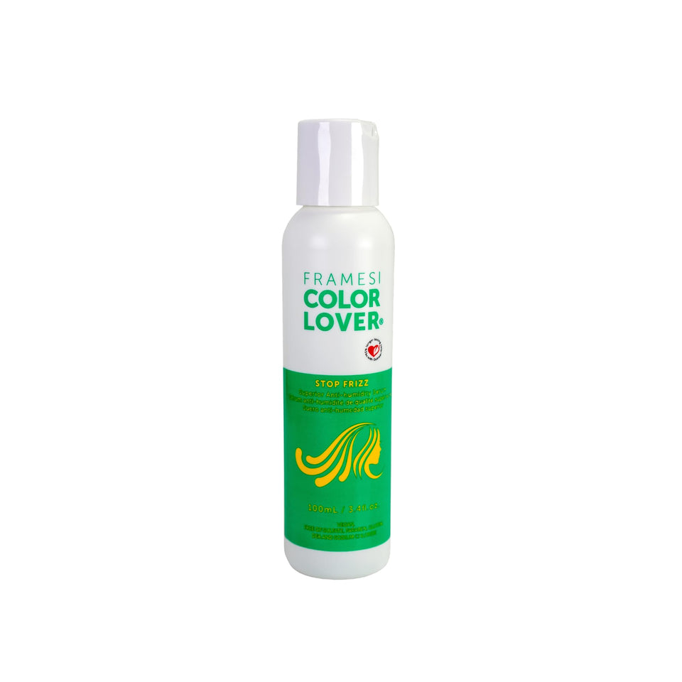 Framesi bottle front view travel size showing anti-humidity smoothing benefit
