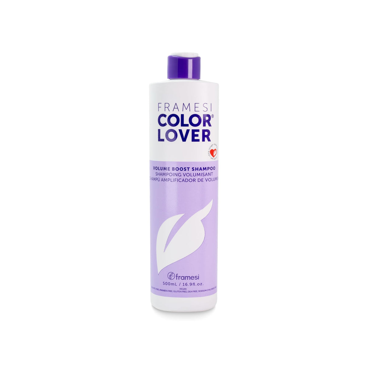 Framesi bottle front packaging showing label and volumizing benefit