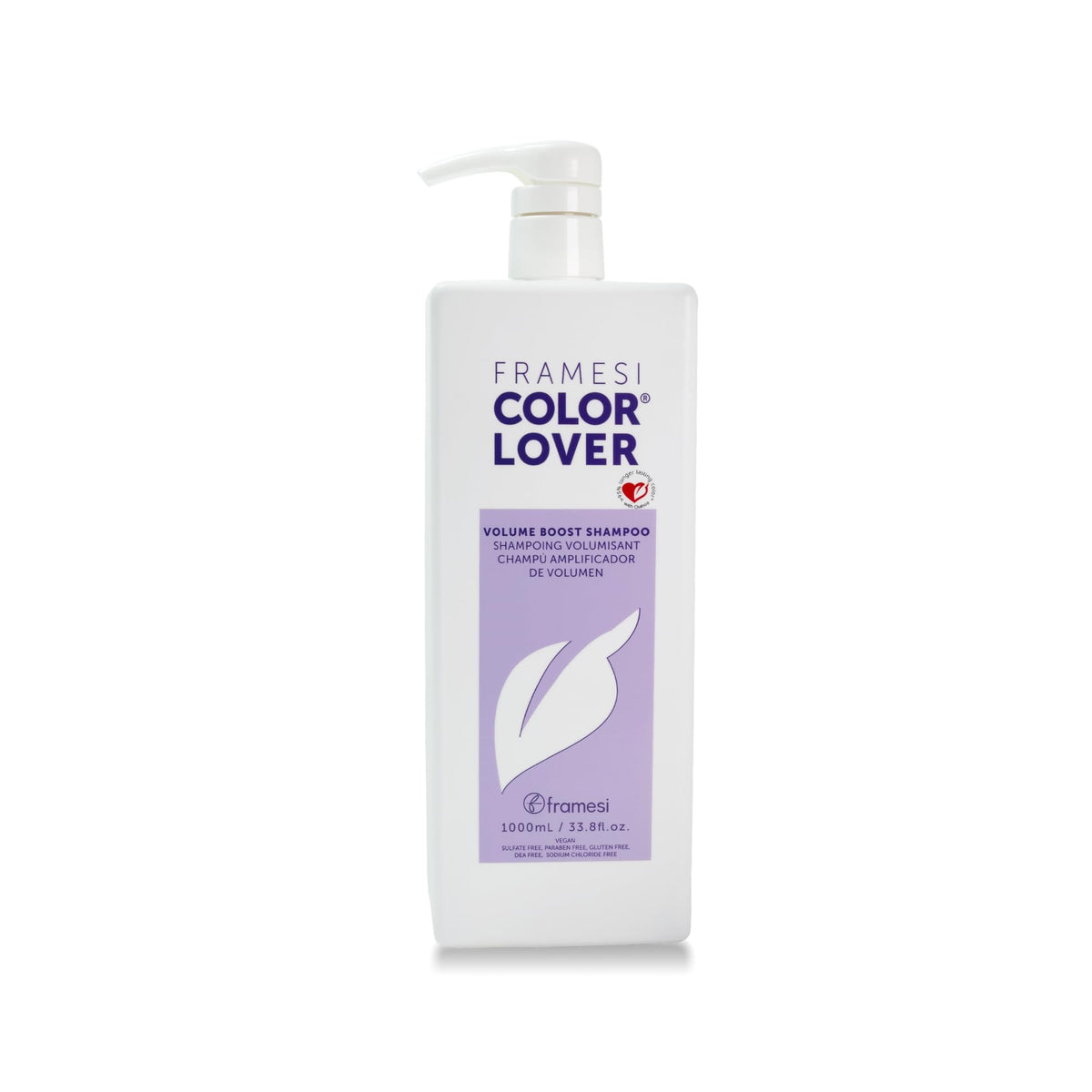 Framesi Color Lover front bottle view showing label and large 33.8 fl oz size for color protection