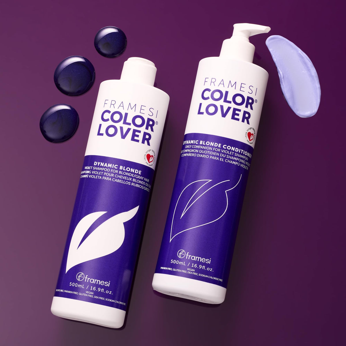 framesi bottle beside conditioner promoting paired-care benefit