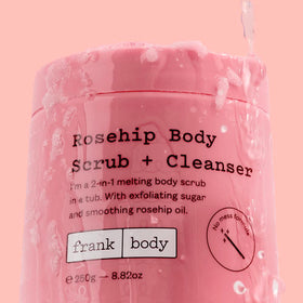frank body label ingredients list highlighting key oils and extracts