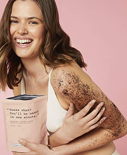 frank body rinsing scrub in shower demonstrating smooth rinsing and softness