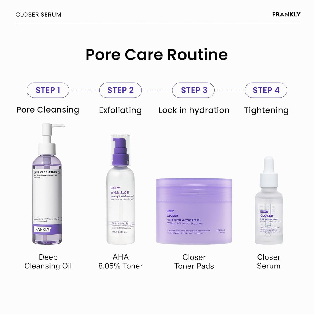 FRANKLY Closer Serum paired with moisturizer to illustrate routine layering benefits