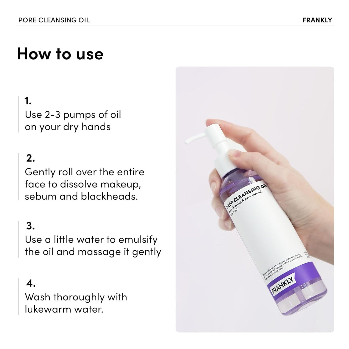FRANKLY ingredient label close-up highlighting BHA, LHA, amino acids