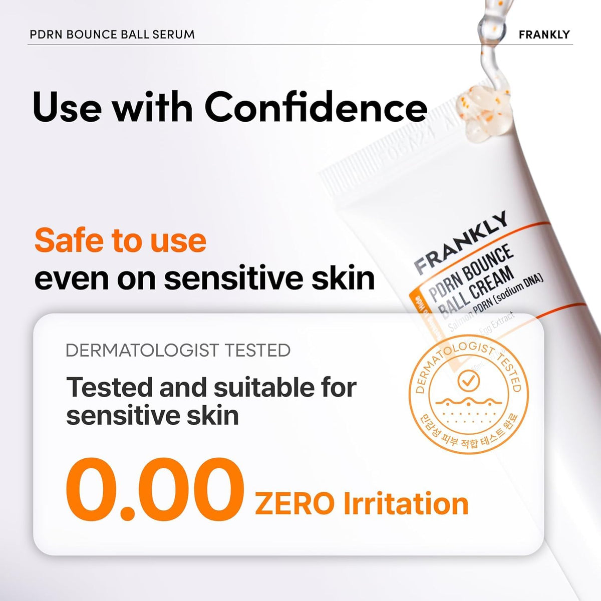 FRANKLY ingredient label close-up, emphasizes transparency and formulation