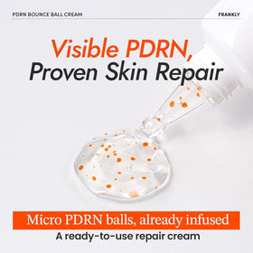FRANKLY cream texture swipe on skin, shows lightweight gel-cream feel
