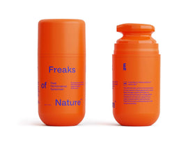 Freaks of Nature front tube showing branding and SPF 50 protection benefit