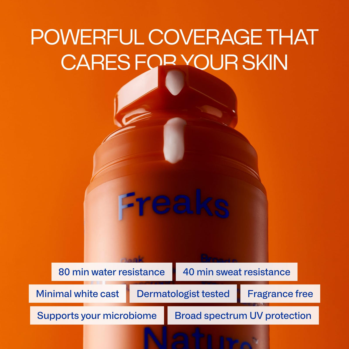 Freaks of Nature texture close-up showing lightweight cream and smooth spreadability