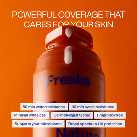 Freaks of Nature texture close-up showing lightweight cream and smooth spreadability