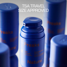 Freaks of Nature tube beside recycled packaging showing eco commitment