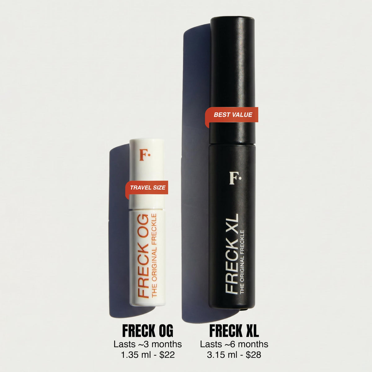 Freck Beauty Freck OG pigment dot on skin showing realistic texture