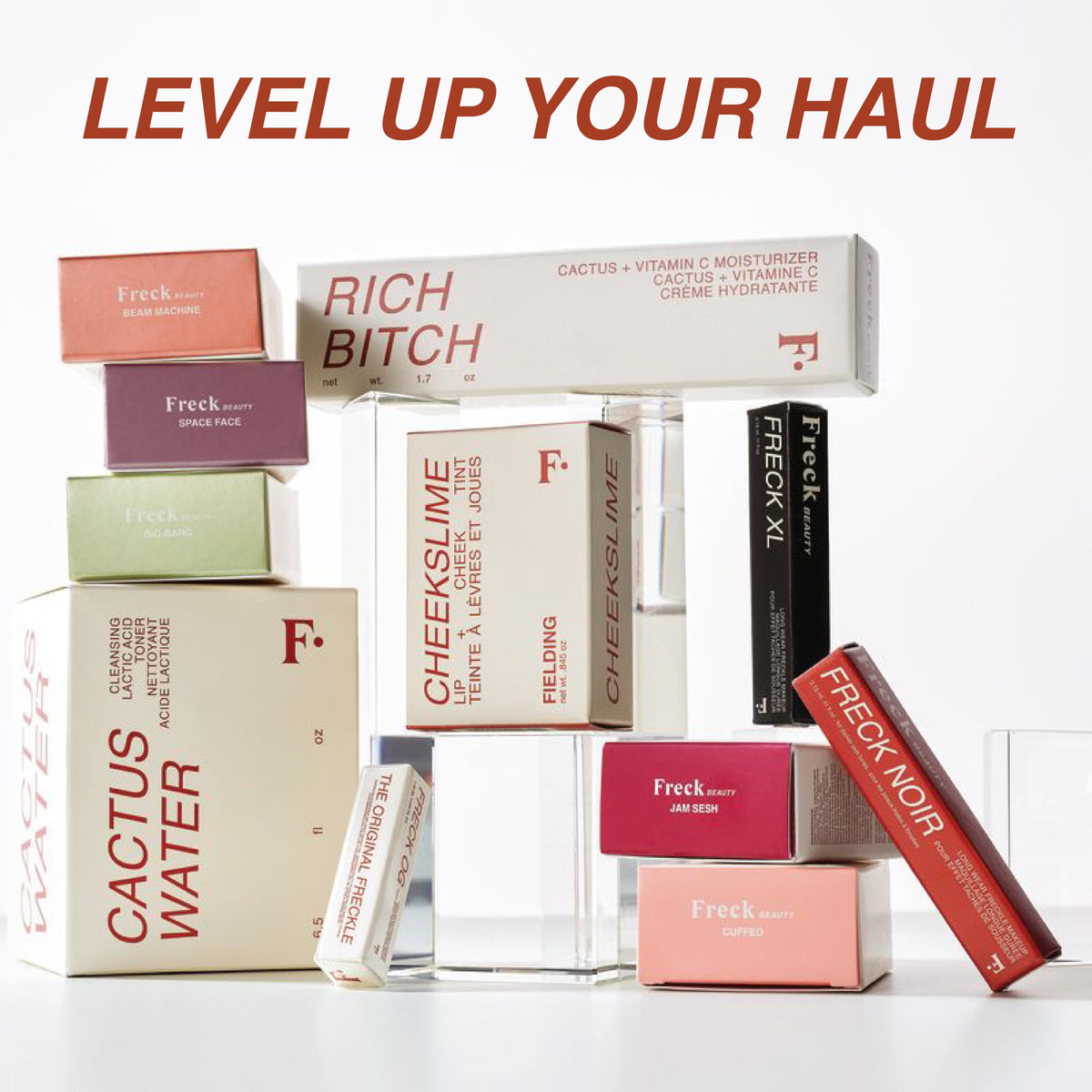 Freck Beauty Freck XL styled on vanity displaying everyday usability