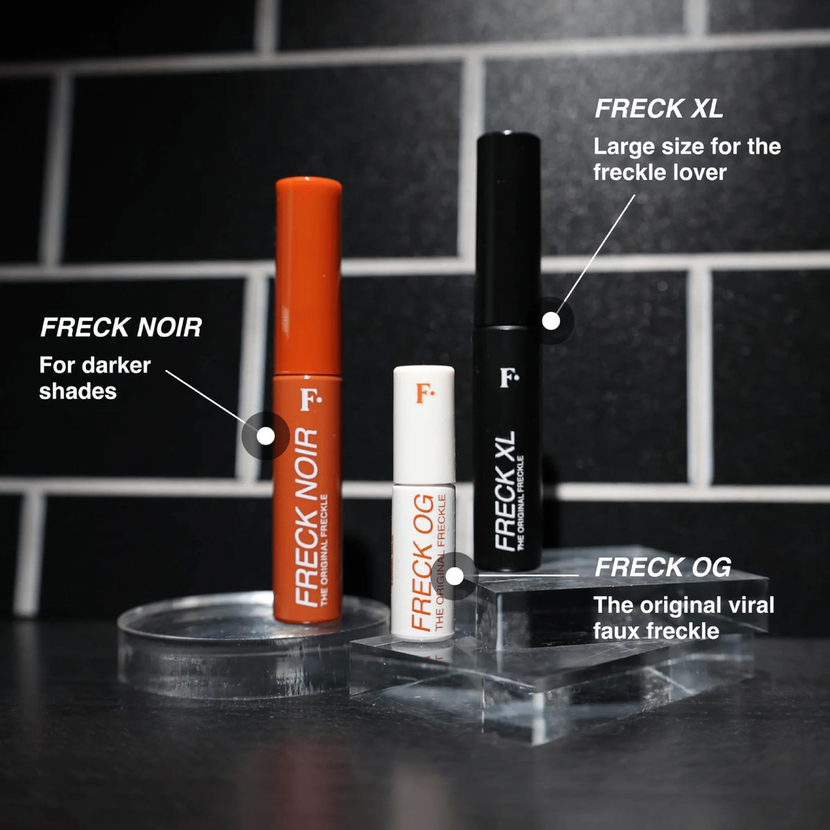 Freck Beauty Freck XL packaging label listing clean vegan ingredients