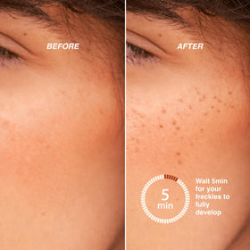 Freck Beauty Freck XL texture blended on skin for natural finish