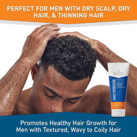 Frederick Benjamin cream on fingers ready to apply for easy, non-greasy styling