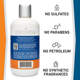 Frederick Benjamin 12oz bottle held in hand to show size and travel-friendly convenience