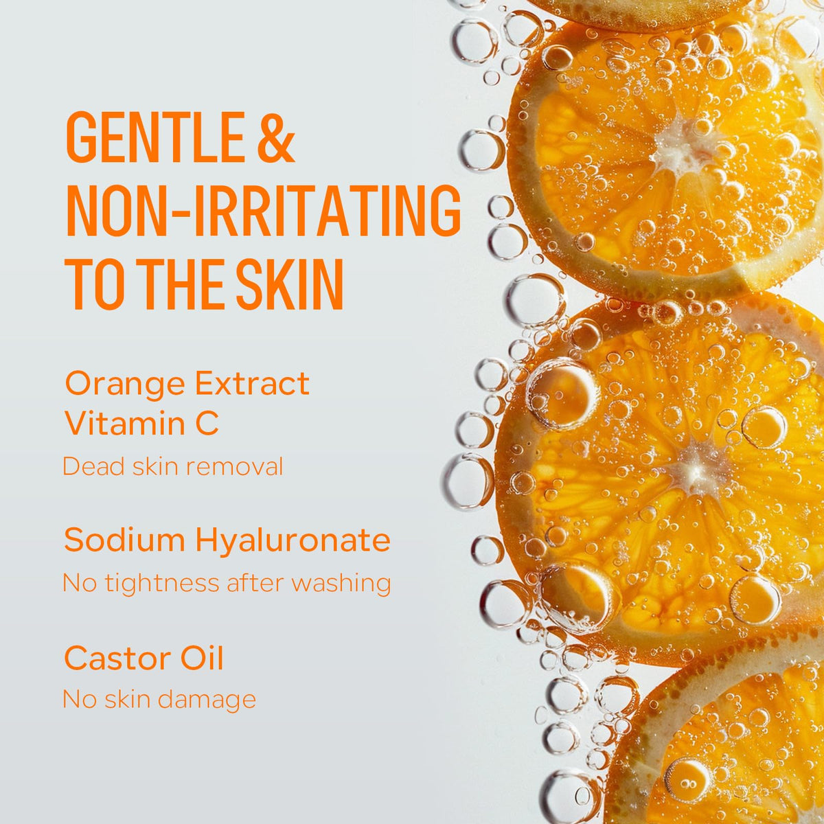 FREEORR close-up of gel texture highlighting gentle exfoliation