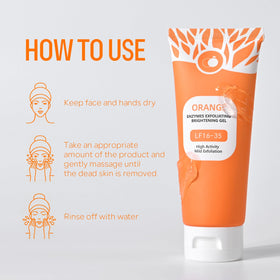 FREEORR product label close-up listing orange extract and ingredients