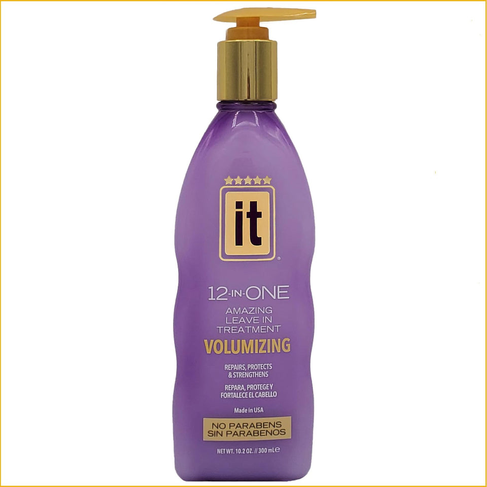 Freeze It front packaging with pump showing volumizing treatment and easy dispensing