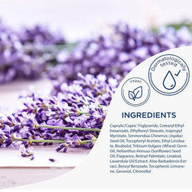 frei öl ingredients display with jojoba wheat germ and aloe demonstrating nourishing formula