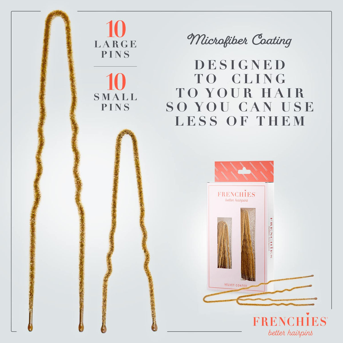 Frenchies pins securing a bun showing reliable hold benefit