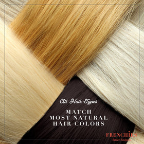 Frenchies non-slip demo on fine hair showing reduced slipping