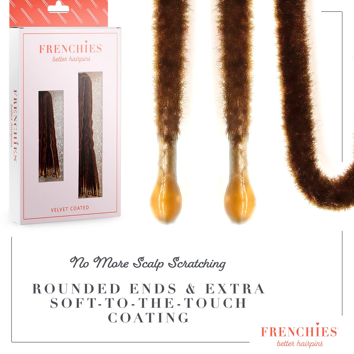 Frenchies rounded protective tips preventing scalp poking and snagging