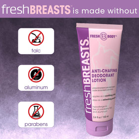 Fresh Body FB applying on inner thigh to prevent chafing during movement