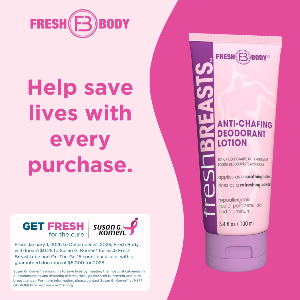 Fresh Body FB two tubes in travel bag illustrating TSA-friendly convenience