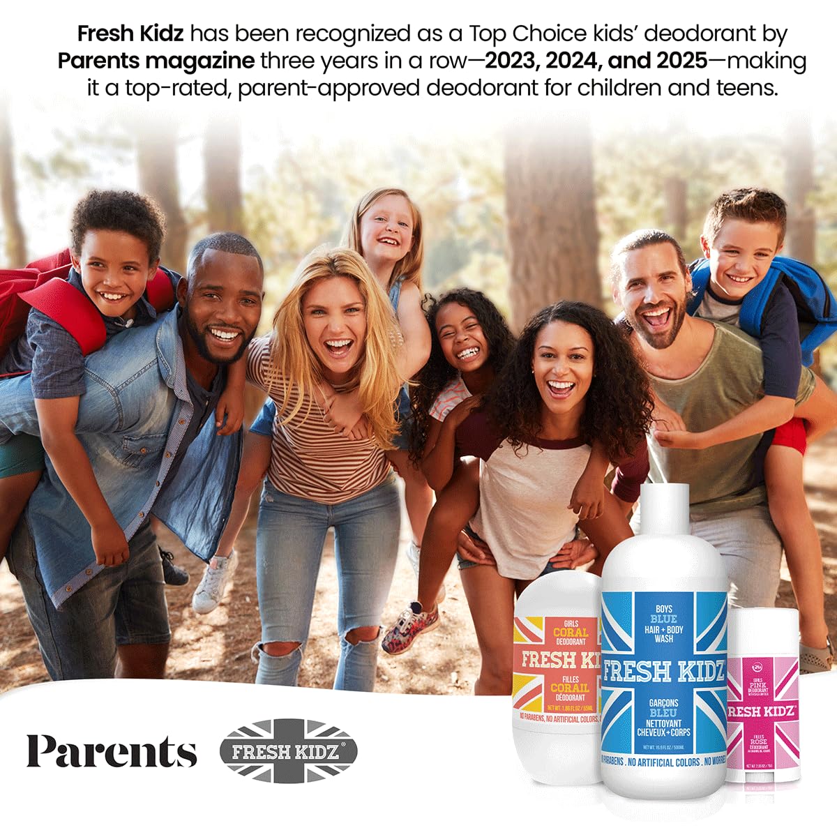 Fresh Kidz pump close-up demonstrating easy dispensing for quick showers