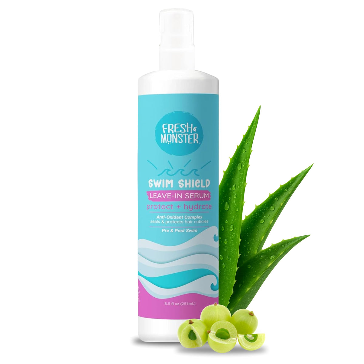 Fresh Monster front spray bottle showing label and child-safe design benefits