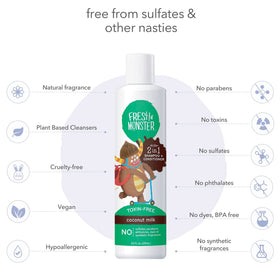 Fresh Monster label open showing clear ingredients and transparency benefit