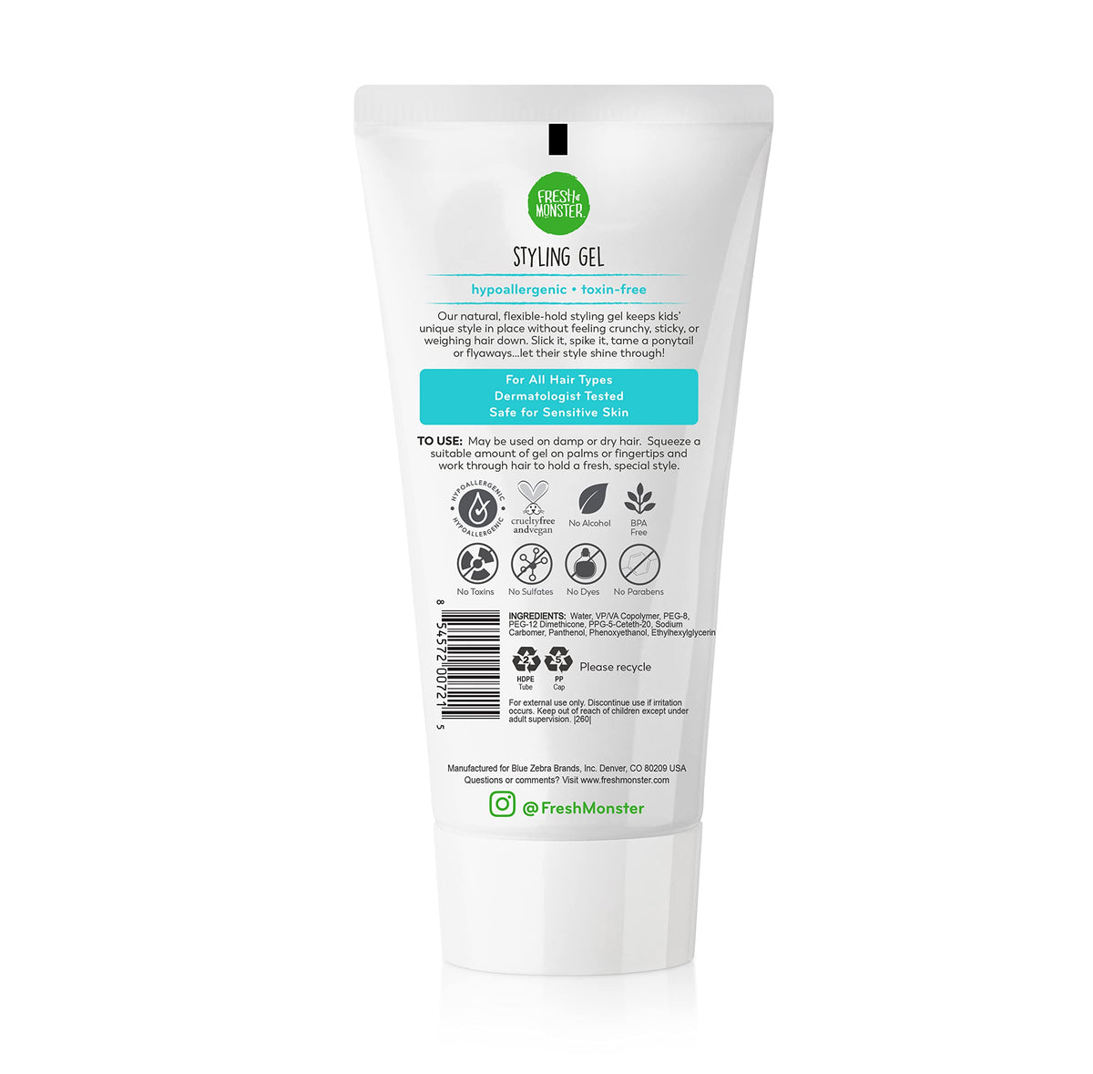 Fresh Monster gel texture closeup highlighting smooth non-sticky formula benefit