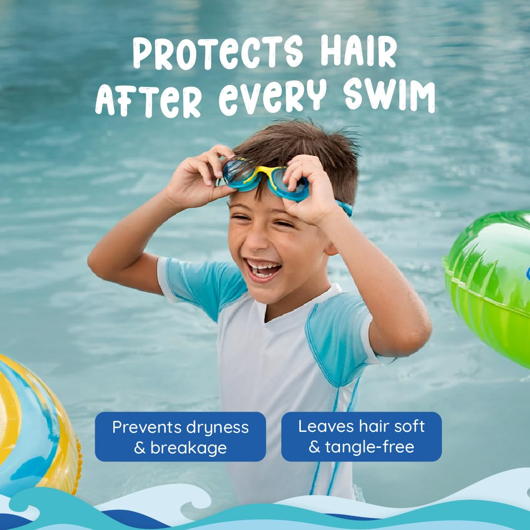 Fresh Monster shampoo foam texture close-up showing gentle lather that rinses chlorine away