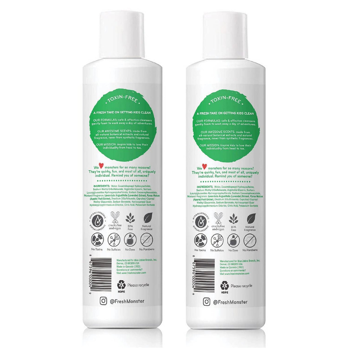 Fresh Monster foam texture close-up showing gentle lather and mild cleansing benefit
