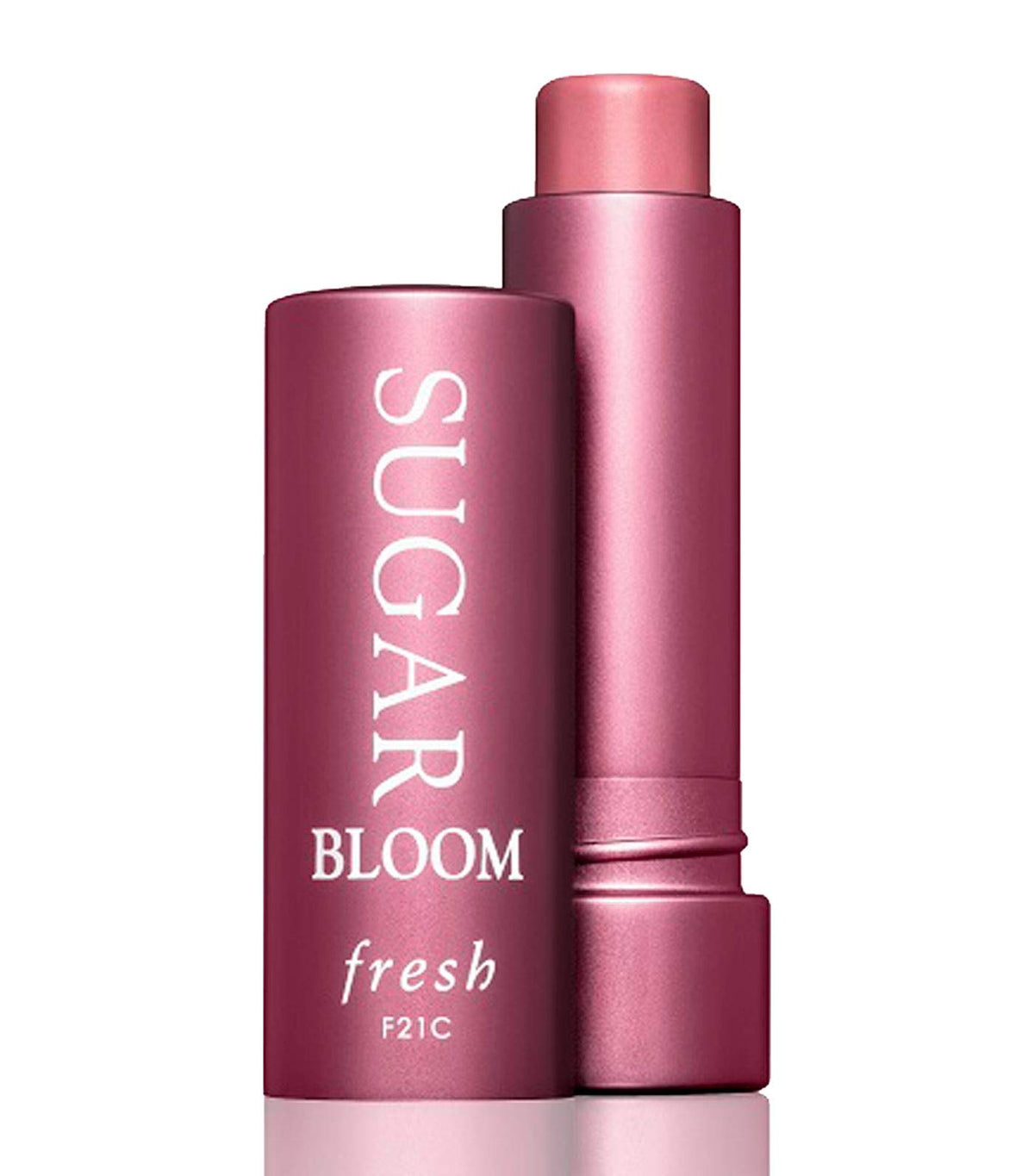 Fresh sugar bloom front tube showing tinted lip treatment and SPF benefit
