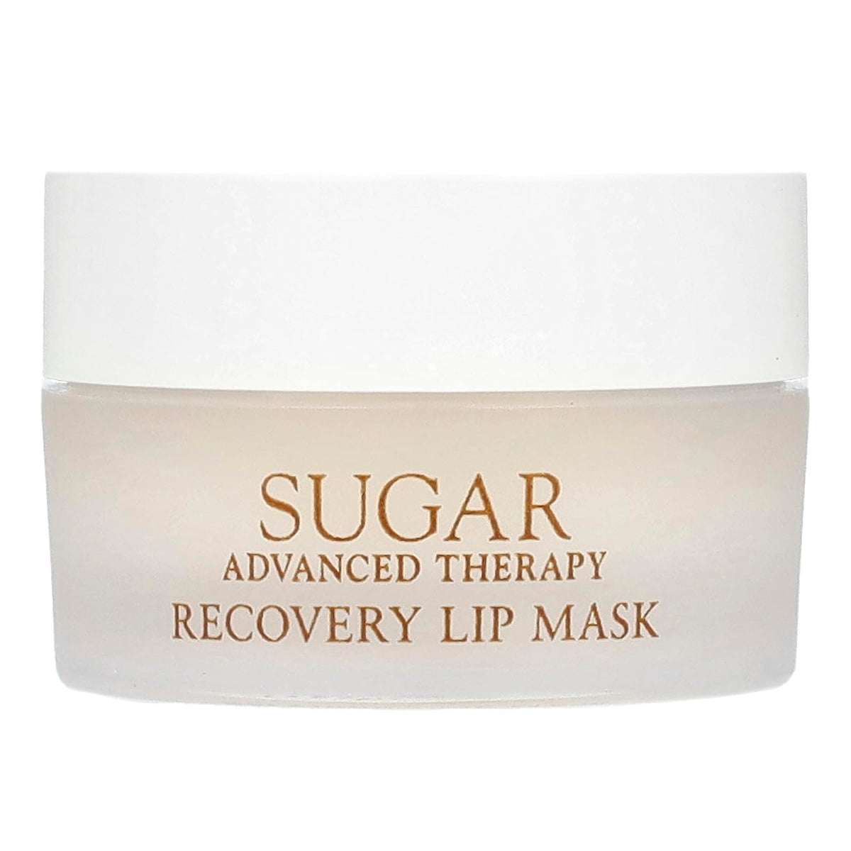 Fresh sugar lip mask front jar showing label and compact size benefit hydration