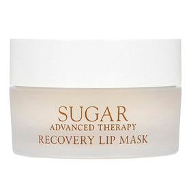 Fresh sugar lip mask front jar showing label and compact size benefit hydration