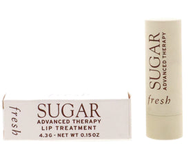 Fresh sugar lip treatment front packaging showing compact stick and branding benefit: portable hydration