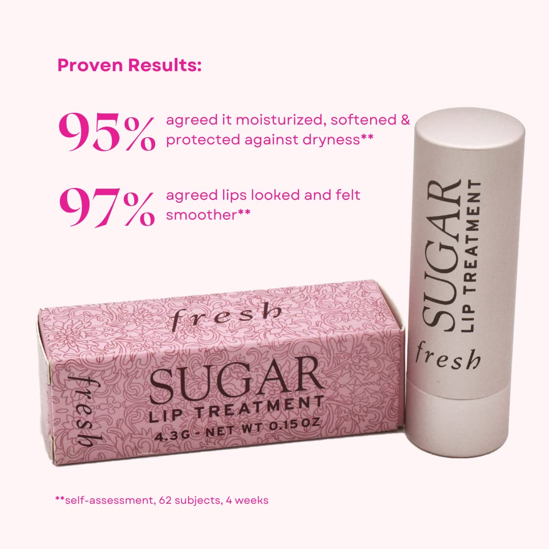 Fresh sugar lip treatment swatches on skin showing buildable rose color benefit