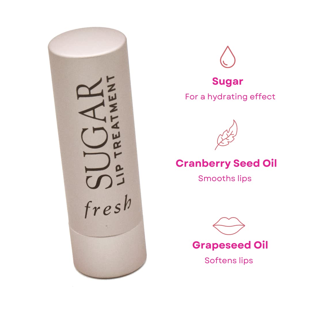 Fresh sugar lip treatment texture close-up showing buttery finish and smoothing benefit