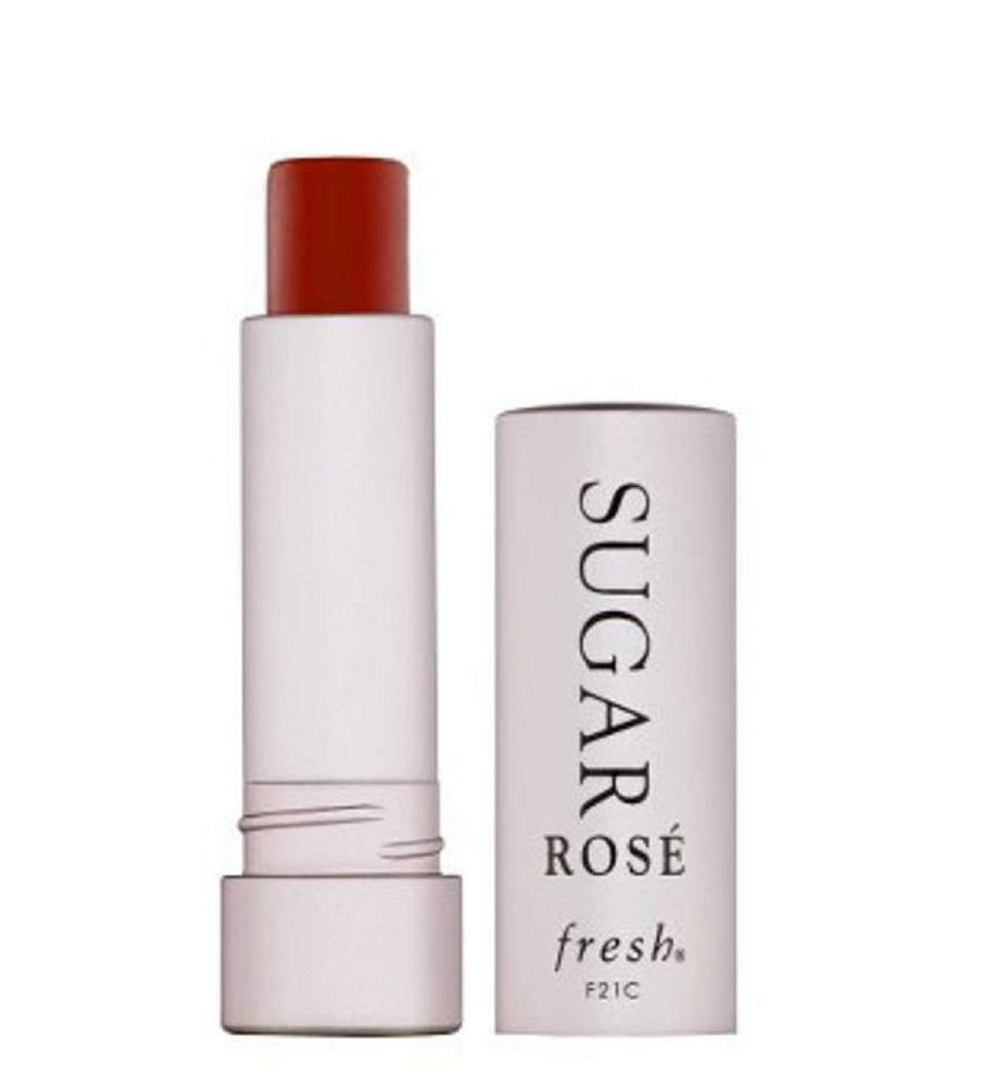 Fresh tinted lip treatment front view showing rose tint and travel-size convenience