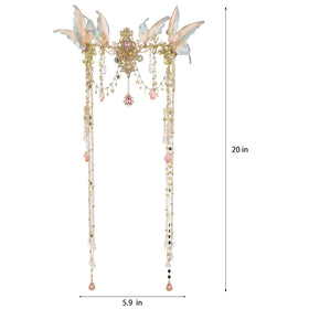 FRESHME crown worn at wedding scene adding romantic fantasy flair to attire benefit