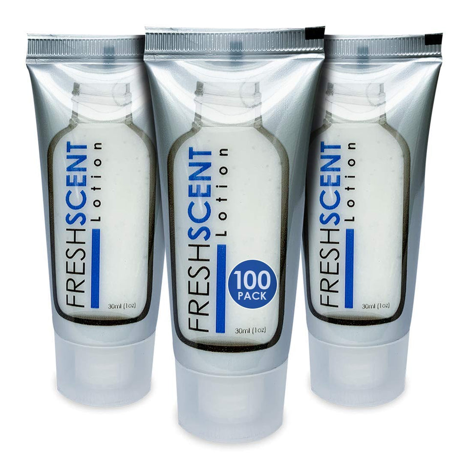 Freshscent front packaging showing 100 tubes and neat case, ideal for easy restocking