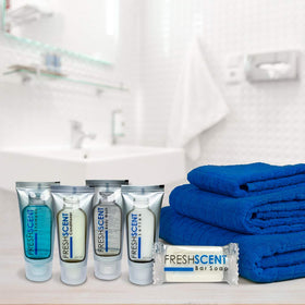 Freshscent tubes inside open cardboard case for efficient stocking advantage