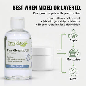Freskáro bottle placed on a bathroom shelf for a minimalist lifestyle scene