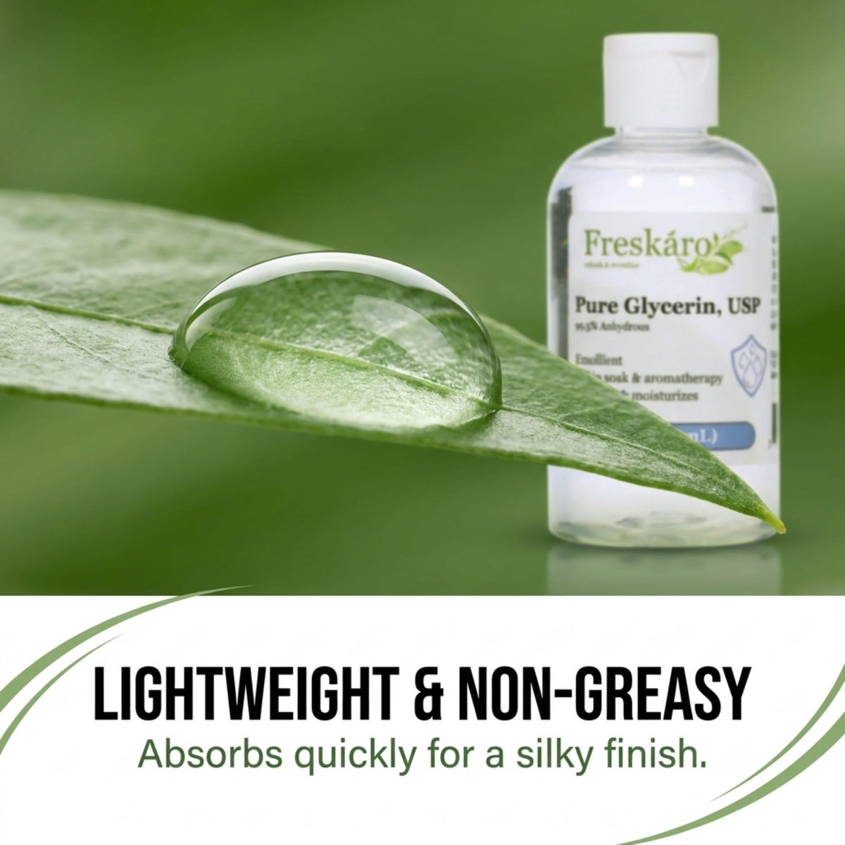 Freskáro next to a ruler to show 6 fl oz bottle scale and portability