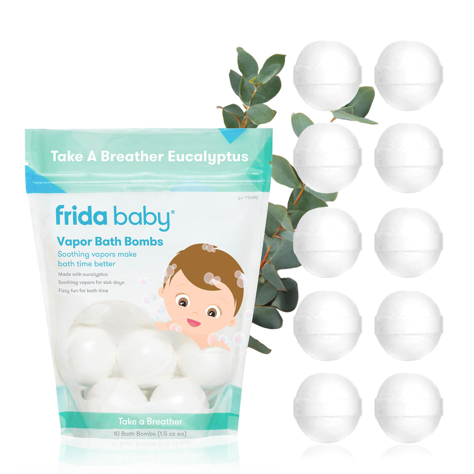 Frida Baby front packaging showing 10-count value pack and calming design